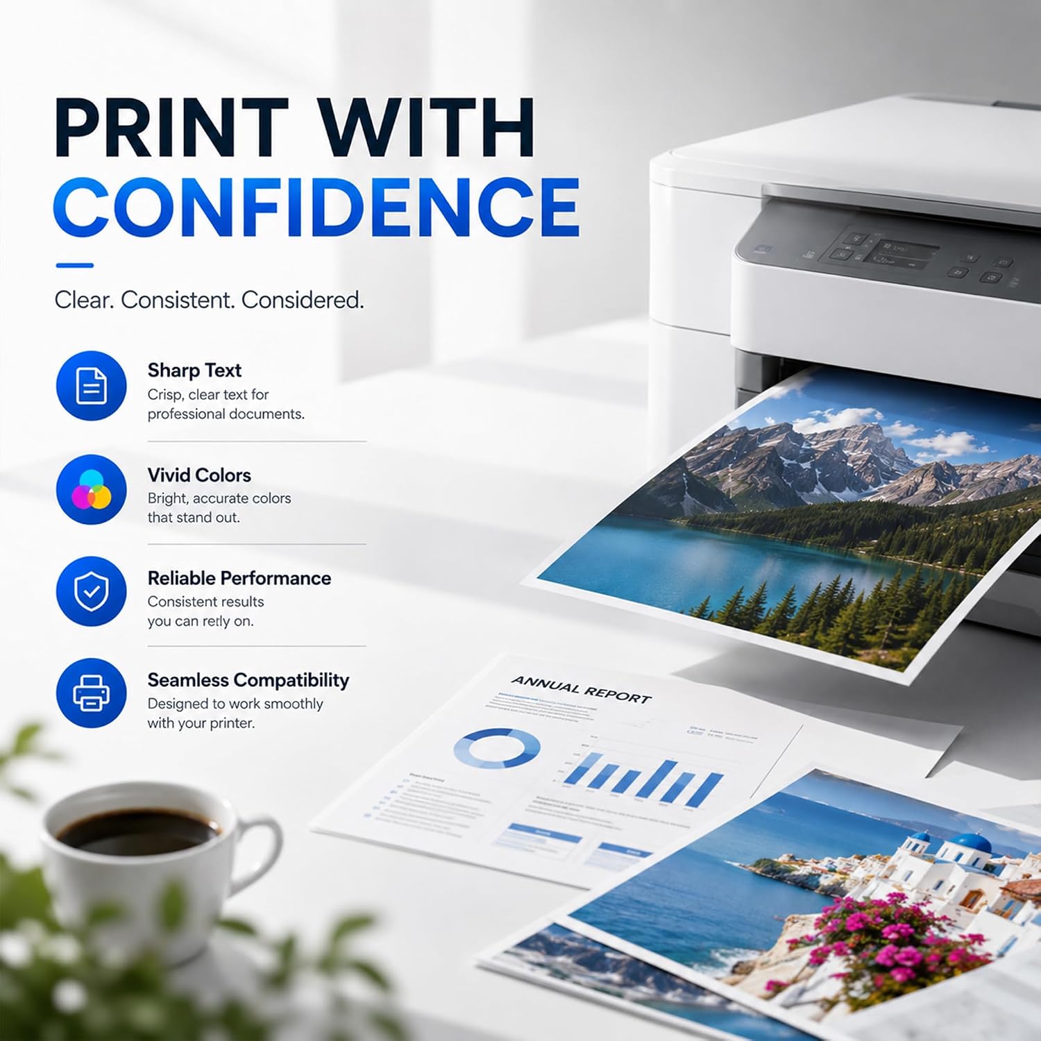 64XL Black and Color Ink Cartridges for HP Printers, Replacement Ink Compatible with Envy Photo 7855, 7858, 7800 & 7155, 2 Pack image 3