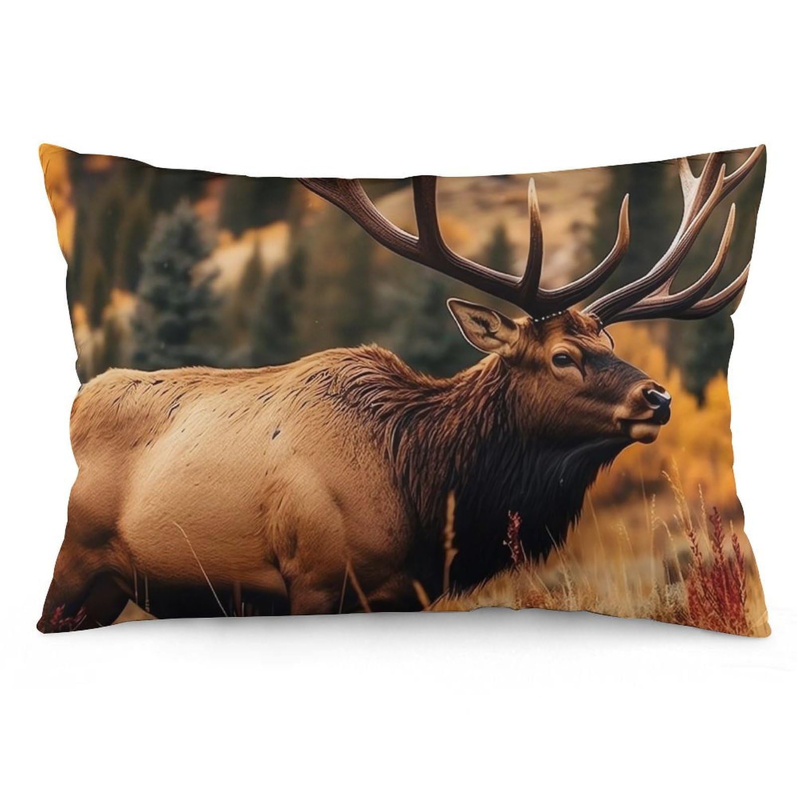 Velvet Pillowcases Standard Size 12 "x20, Ultra Soft Breathable Pillow Cases for Bed, Luxury Cozy Fuzzy Pillow Shams, Lumbar Pillow Cover, Wild Animals Cushion Case Home Decor