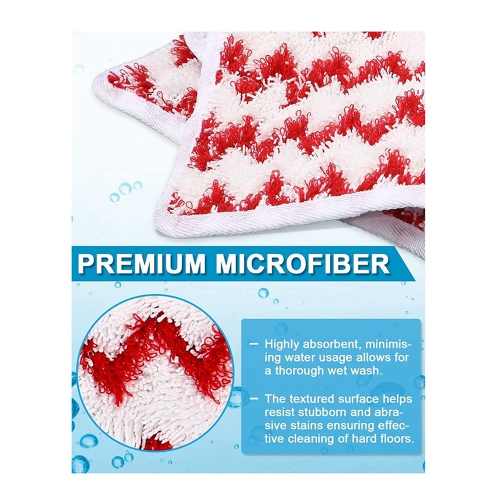 Almohadillas de Tela for mopa Reutilizables, 10 Uds., compatibles con Vileda XXL, Piezas de Repuesto for mopa a Vapor, Accesorios