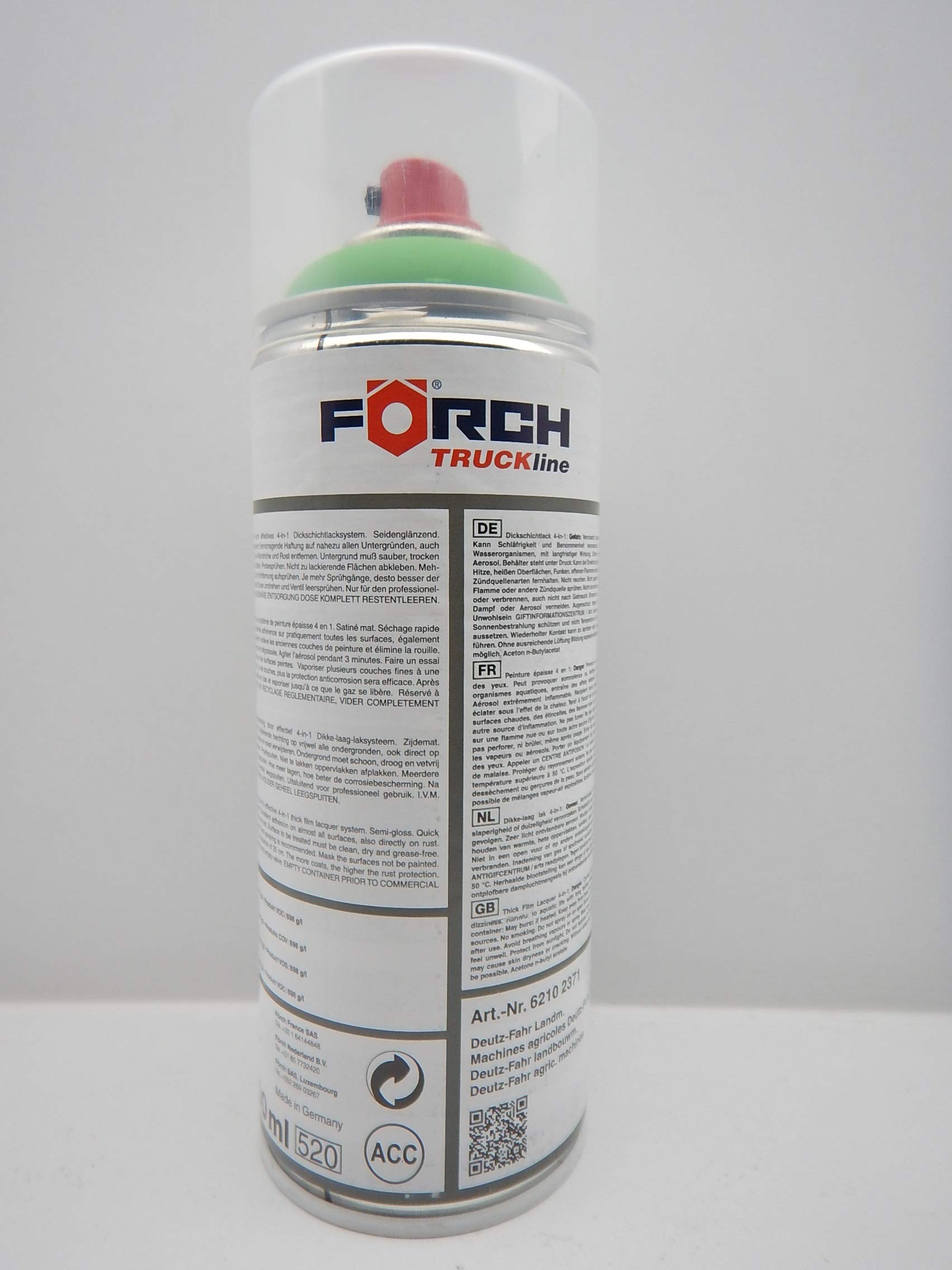 FORCH 4 in 1 DEUTZ GRÜN LANDMASCHINE DICKSCHICHTLACK Lack Spray SPRAYDOSE 400ML (6)