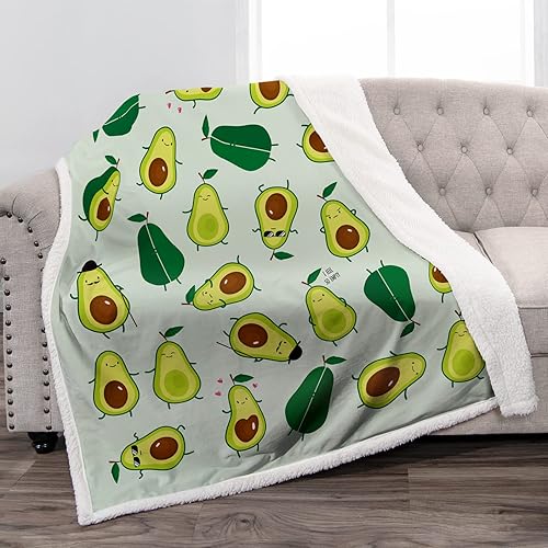 Jekeno Manta de fruta de aguacate, regalos para mujeres, niñas, niños, amigos, Navidad, cumpleaños, día de San Valentín, regalo de felpa suave y