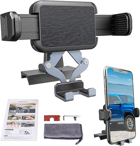 Miniatura 8 de Soporte de teléfono de coche mejorado para Toyota Tacoma 2016 2017 2018 2019 2020 2021 2022 2023, 3 generación Tacoma Dashboard Clip Soporte