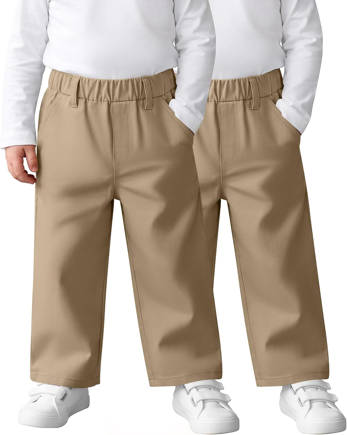2 Pack Toddler Boys Uniform Pants Back to School