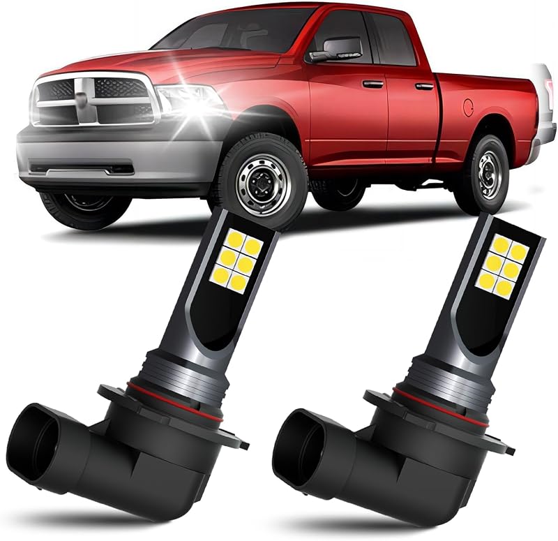 Lâmpadas LED para farol de neblina CEXHEHD 6500 K para Dodge Ram 2009–2018 – Par