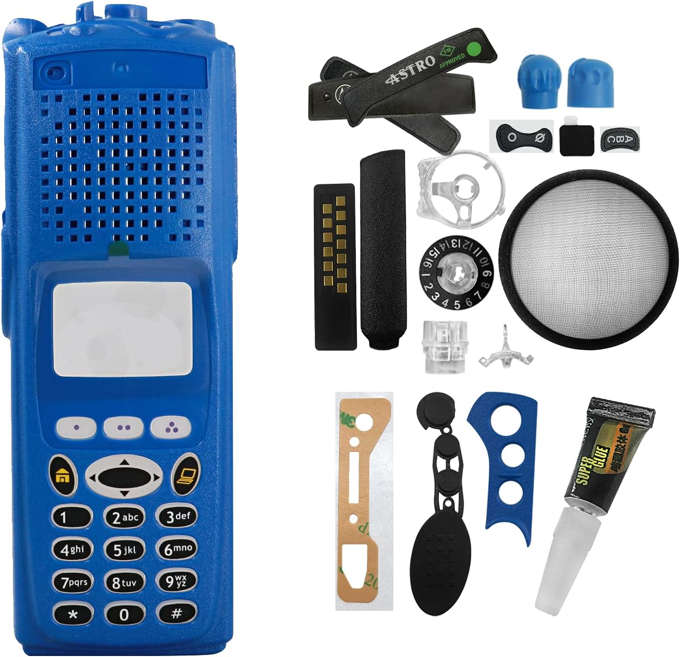 Amasu XTS5000 Housing Case Front Cover Without Copper Switch Compatioble with XTS5000 Model III M3 (Brown)