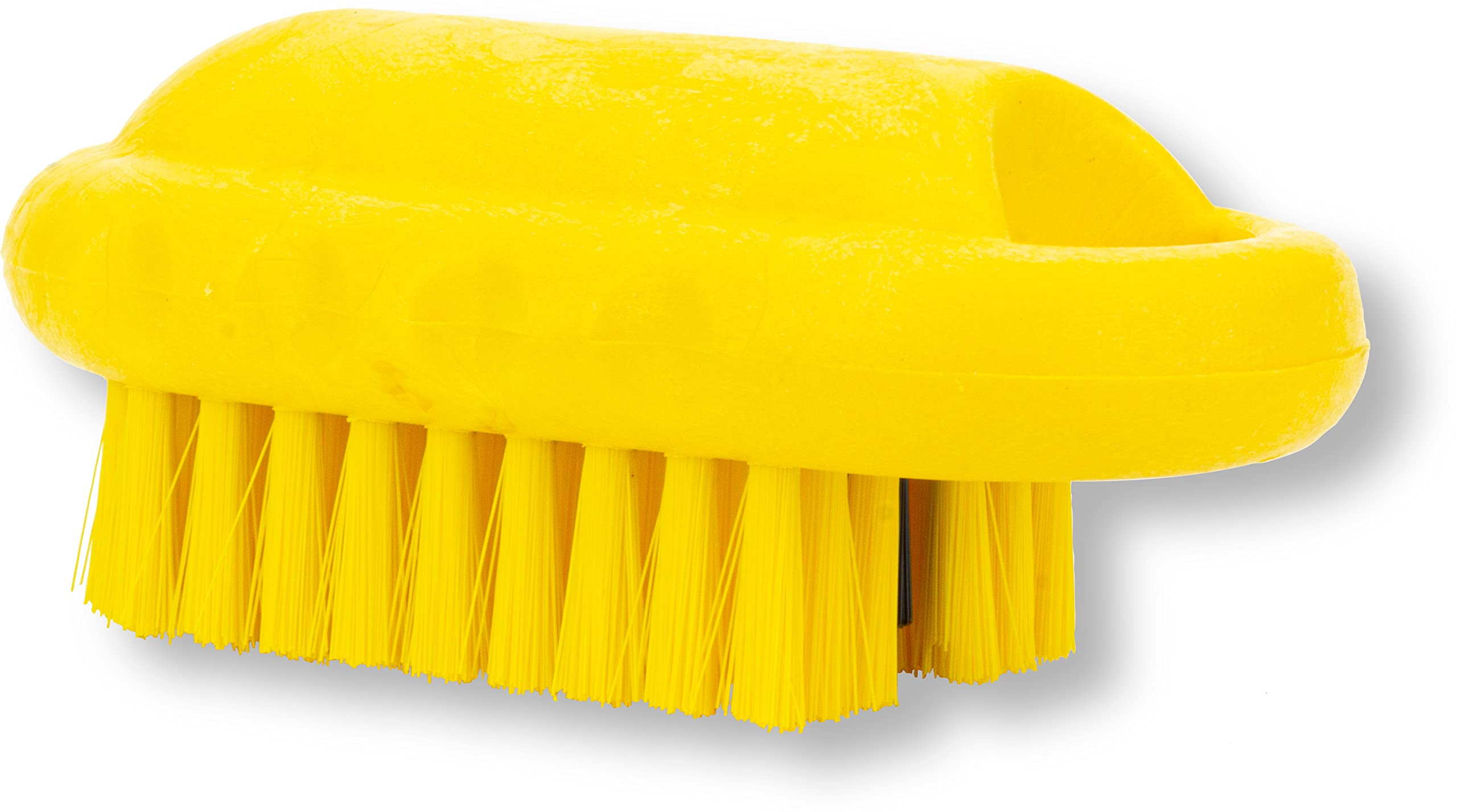 Brosse à main et à ongles jaune avec poils souples pour soin quotidien