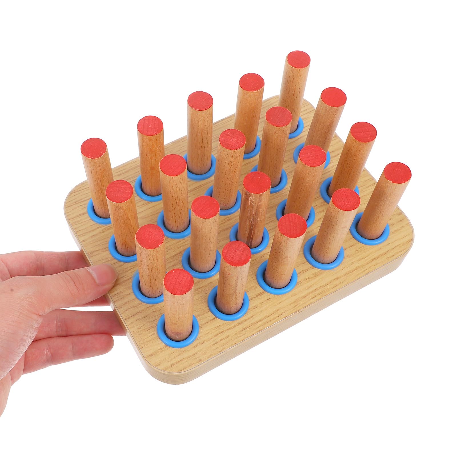 Panneau à Chevilles en Bois et Amélioration Dextérité des Doigts avec 20 Cylindres Renforcement Main pour Exercices Manuels pour Rééducation à Domicile
