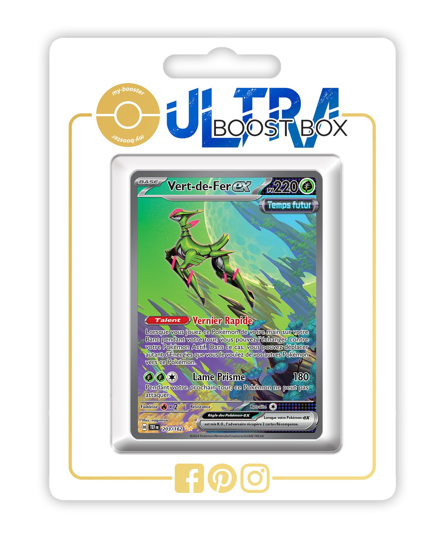 Vert-de-Fer ex (Iron Leaves ex) 203/162 Future Alternative Shiny Pokémon  Gallery - Ultraboost X Écarlate et Violet 5