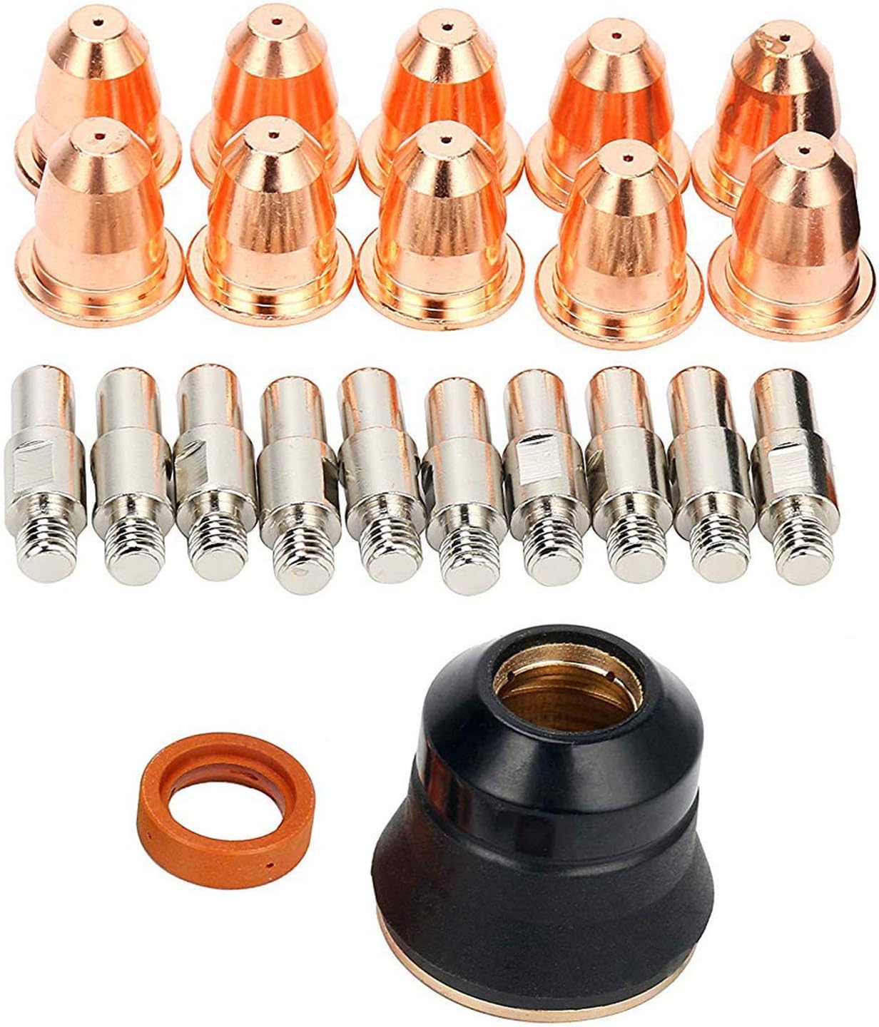 22pcs Plasma Electrode PR0110 Tip 0.8 PD0116-08 Shield Cup PC0116 Diffuser PE0106 Consumables For Trafimet S45 Torch