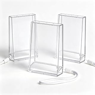3pcs Clear Acrylic Photo Storage Case, Portable Transparent Film Holder for Fujifilm Instax Mini 11/12/9/8+ Instant Camera Pictures