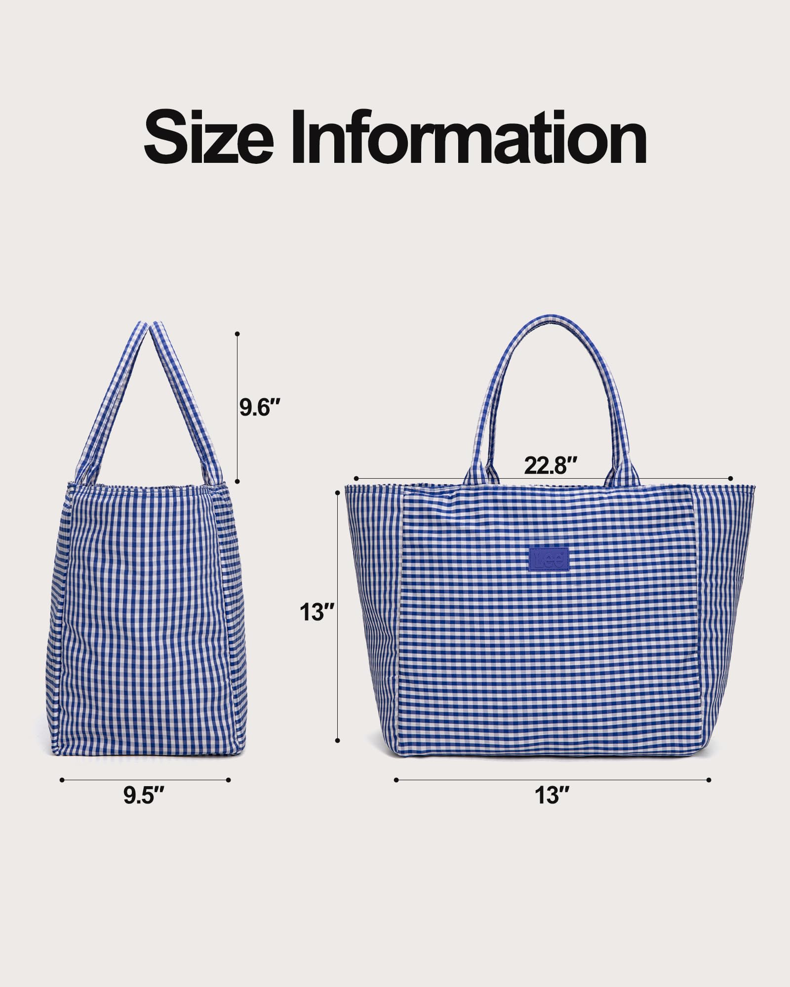 Montana West x Lee - Bolsa de algodón suave extra grande para mujer, gruesa y ligera, bolsa de hombro reutilizable