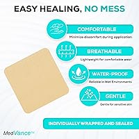 Vista 2 de MedVance TM Silicone - Apósito absorbente de espuma adhesiva de silicona, 4 x 4 pulgadas, caja de 5 apósitos