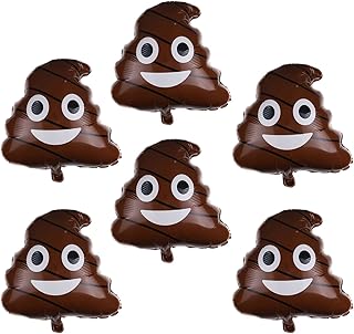 Party Foil Balloons Poop Balloons for Halloween Party Boys Toy Joke Theme Party 6Pack