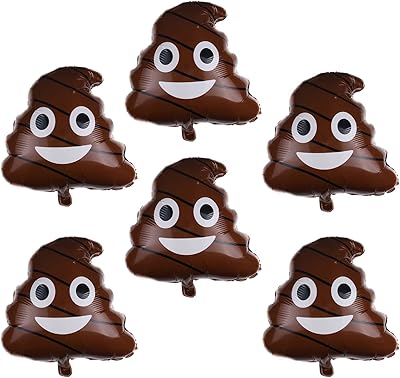Party Foil Balloons Poop Balloons for Halloween Party Boys Toy Joke Theme Party 6Pack