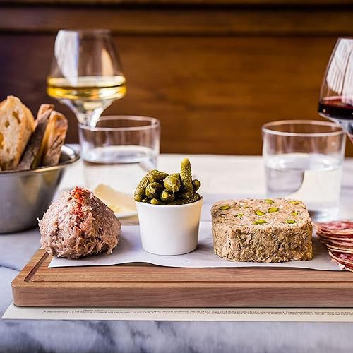 Miniatura 5 de Tabla de cortar de madera extra grande resistente con ranura para jugo, bloque de carnicero de madera de acacia gruesa, 20 x 15 pulgadas, 4 piezas