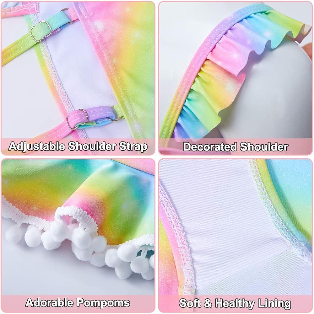 Play Tailor Girls Swimsuit One Piece Bathing Suit Unicorn Mermaid Swimwear Beachwear: Clothing
