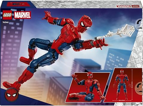 LEGO Marvel Örümcek Adam Kahraman Figürü 76346-12 Yaş ve Üzeri Çocuklar için İsim Levhası ile Minifigür İçeren Yaratıcı Oyuncak Yapım Seti, Süper Kahraman Hediye Fikri (813 Parça)