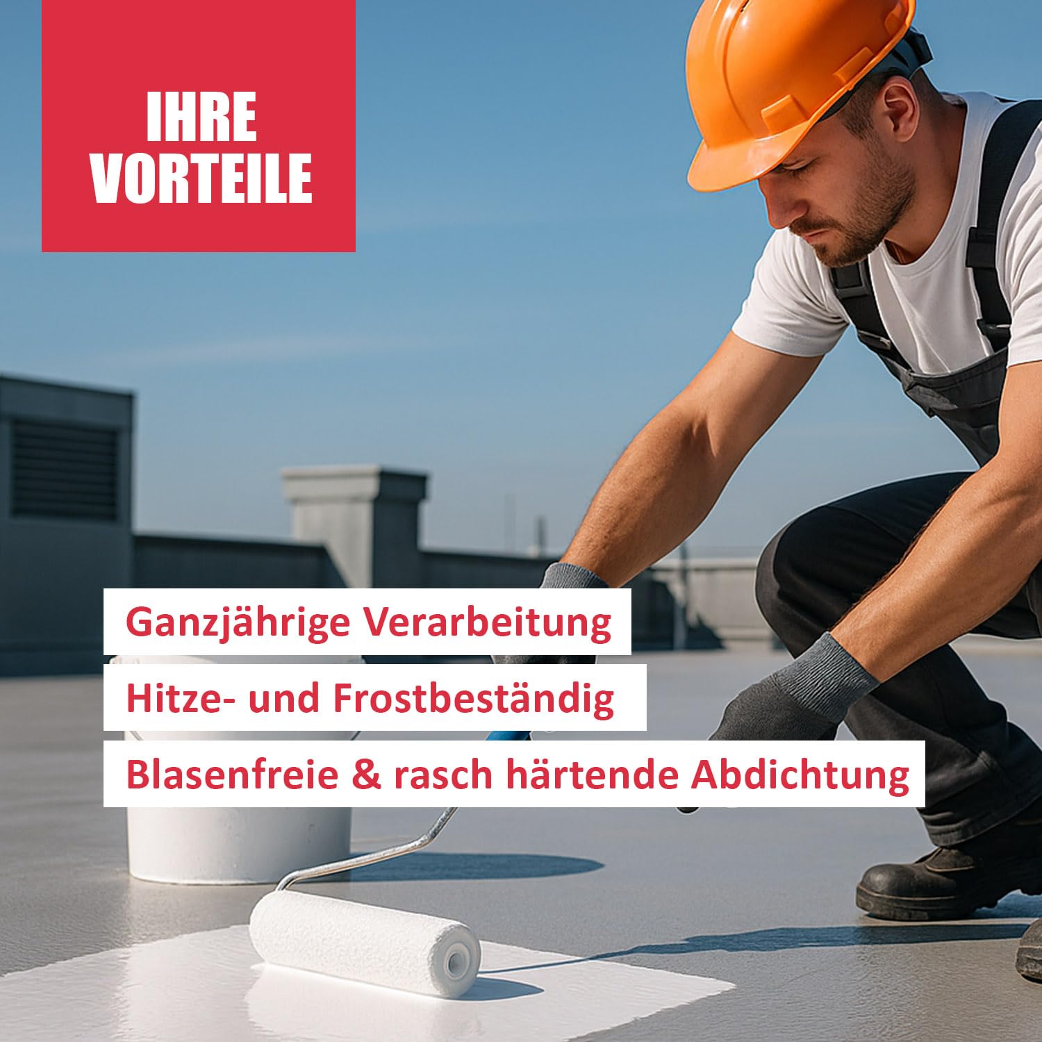 1K PU Abdichtung grau 2x1kg - Polyurethan Flüssigkunststoff Abdichtungsmasse für Dach, Balkon, Terrasse - neueste Generation, schnellhärtend, blasenfrei, ganzjährige Verarbeitung - DICHTON D.88W