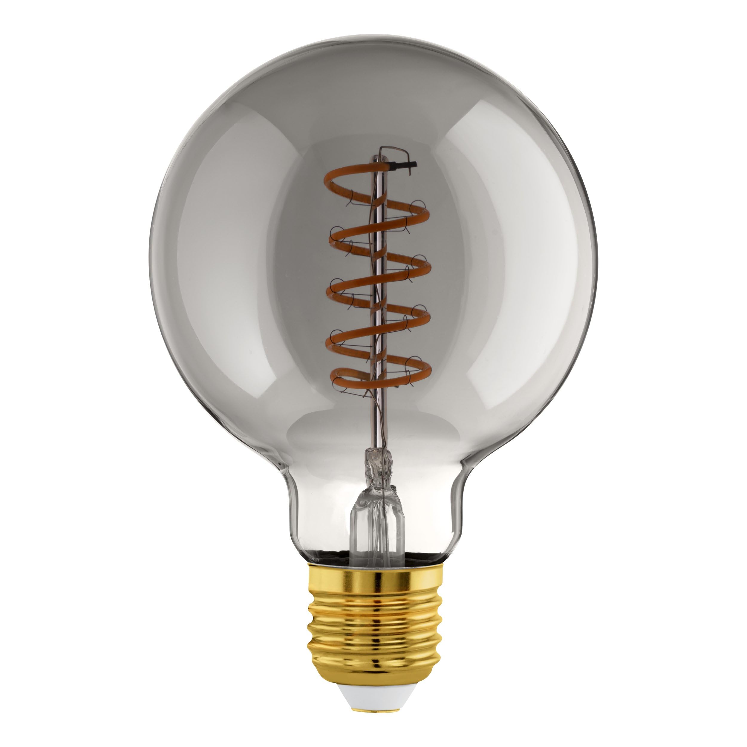 Eglo Black Transparent Connect.z Smart Home E27 Led Filament Light Bulb, G95, Zigbee