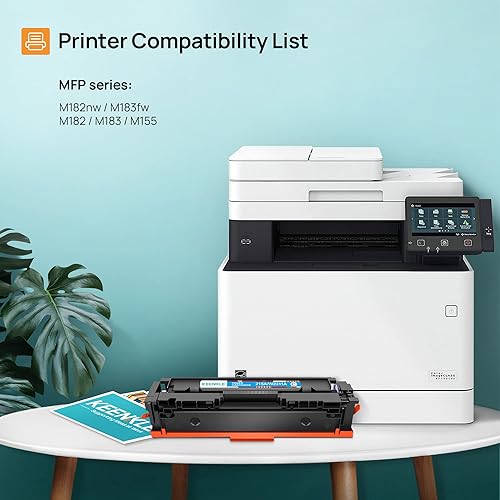 Miniatura 3 de KEENKLE Cartuchos de tóner 215A con CHIP, repuesto para HP Paquete de 4 unidades Works Color Laserjet Pro M155, MFP M182, M183 Series W2310A 2311A