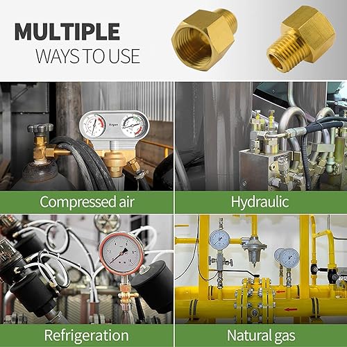 Miniatura 7 de 4 piezas de tubería de latón 38 "NPT hembra rosca tubería x 38 "NPT macho rosca reductor adaptador manguera NPT conector de latón