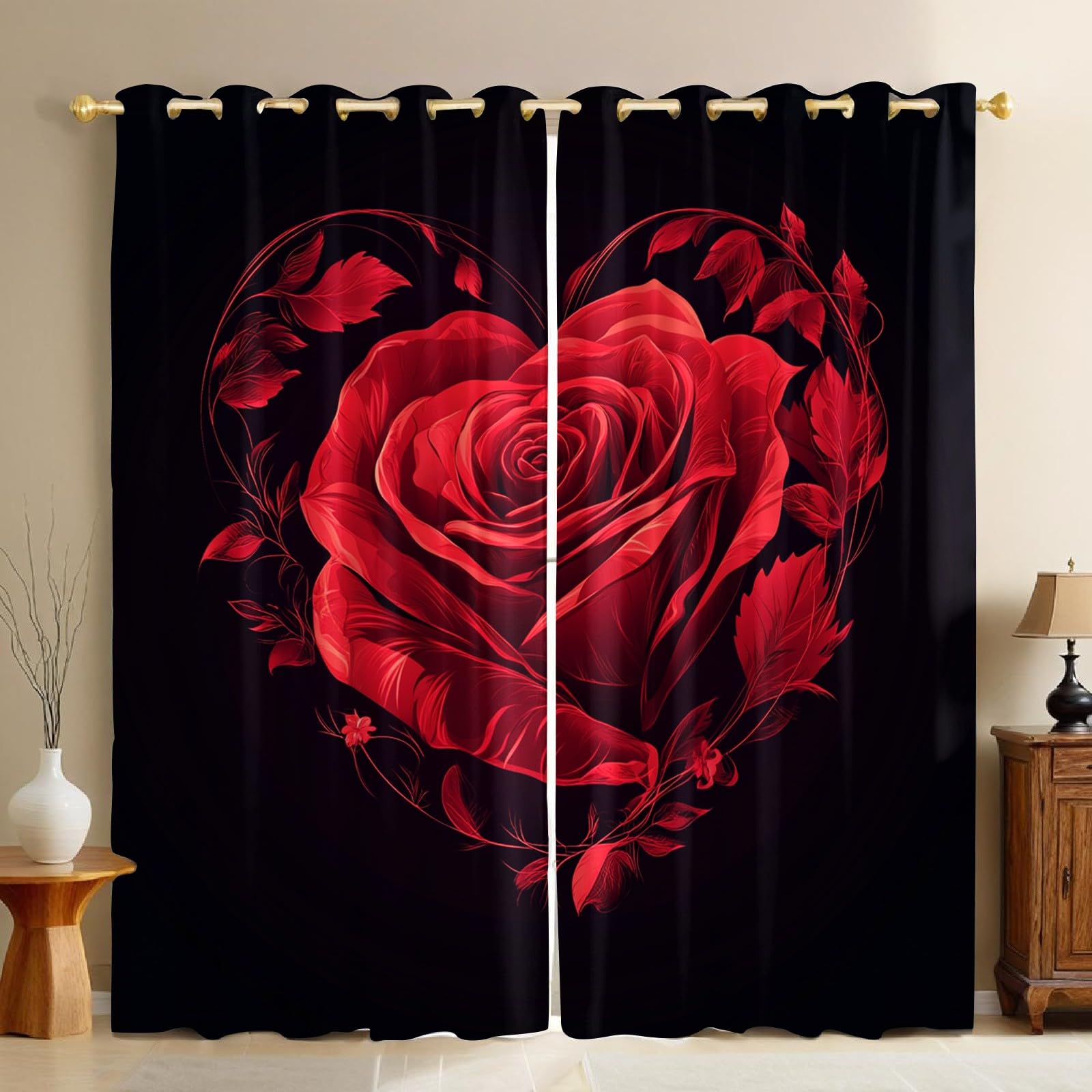 Rideaux occultants thermiques roses pour une ambiance cocooning dans le salon