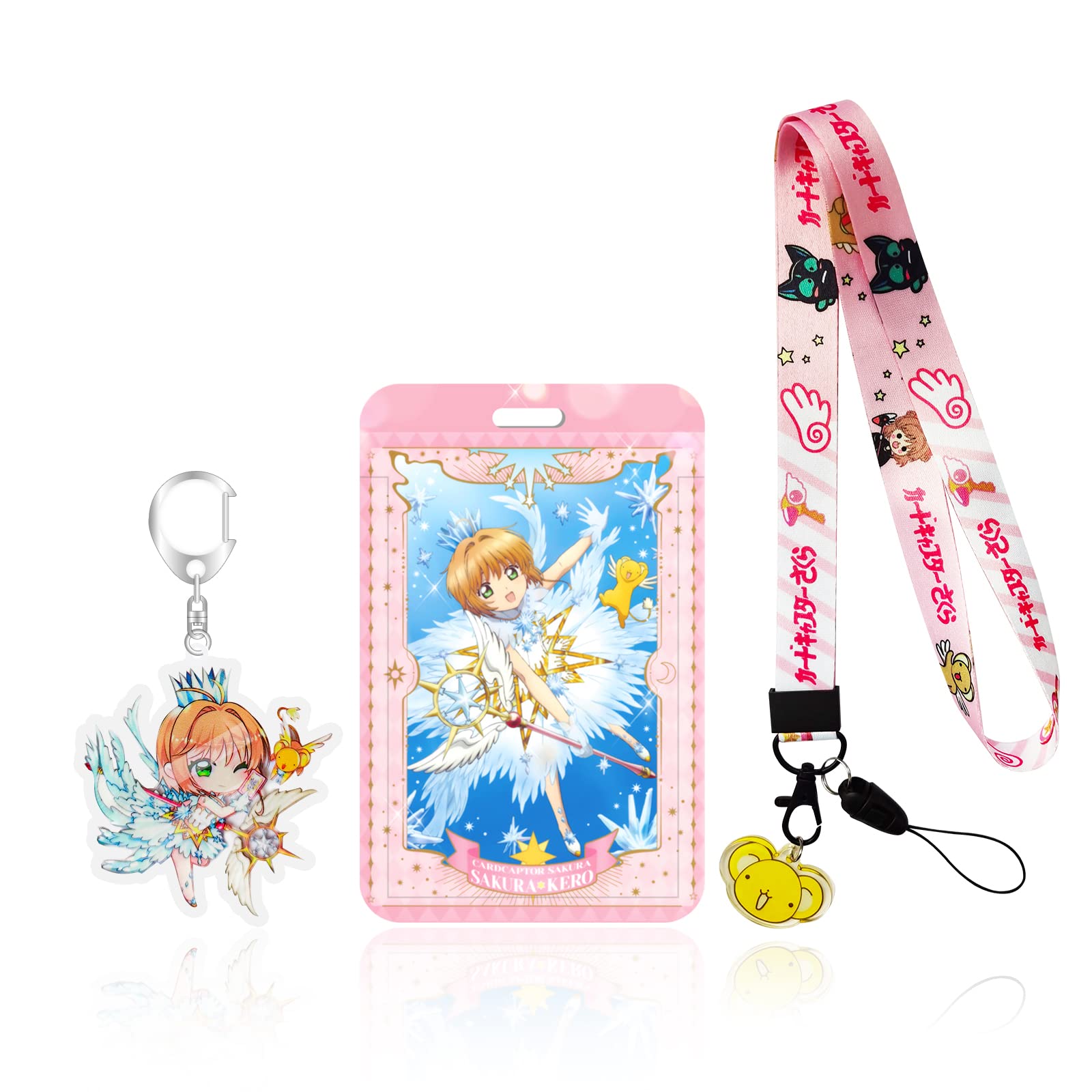 Amazon.com : TJIUSI Anime Lanyard Cardcaptor Sakura Kero Lanyard for Keys  ID Badge Holder Acrylic Sakura Keychain Pink Anime Sakura Card Holder and  Kawaii Sakura icon Keychains for Women Men Teens Gifts :