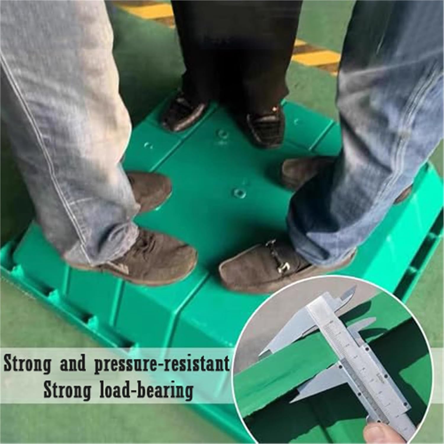 Invisible Manhole Cover Decorative Drainage Tank Lid for Outdoor Use Ideal for Green Areas Streetscapes & Commercial Spaces Grass Planter Pot (3 pcs 60cm x 60cm)