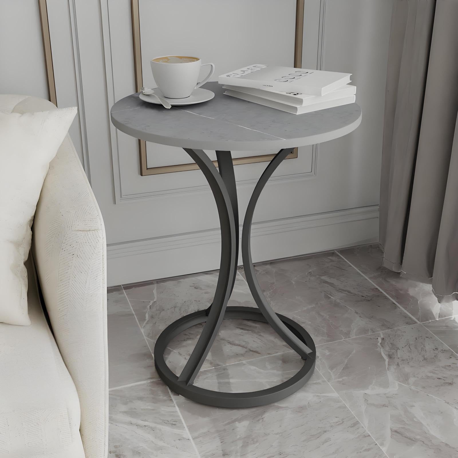 Mesa de centro pequeña moderna para dormitorio y sala de estar elegante