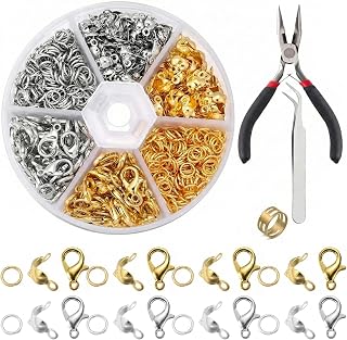 460 Pieces Quality Necklace, Necklace Clasp, Bracelet Fasteners, Jewelry, Jewelry Making, Carabiner and Clip Fasteners, Open Jump Rings