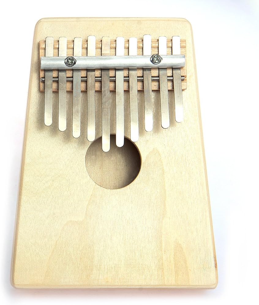 FACILLA 10 Key Kalimba Mbira Likembe Sanza Thumb Piano Pine Light Yellow
