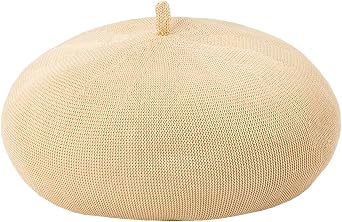 Womens Solid Summer Breath Knitted Artist French Beret Hat