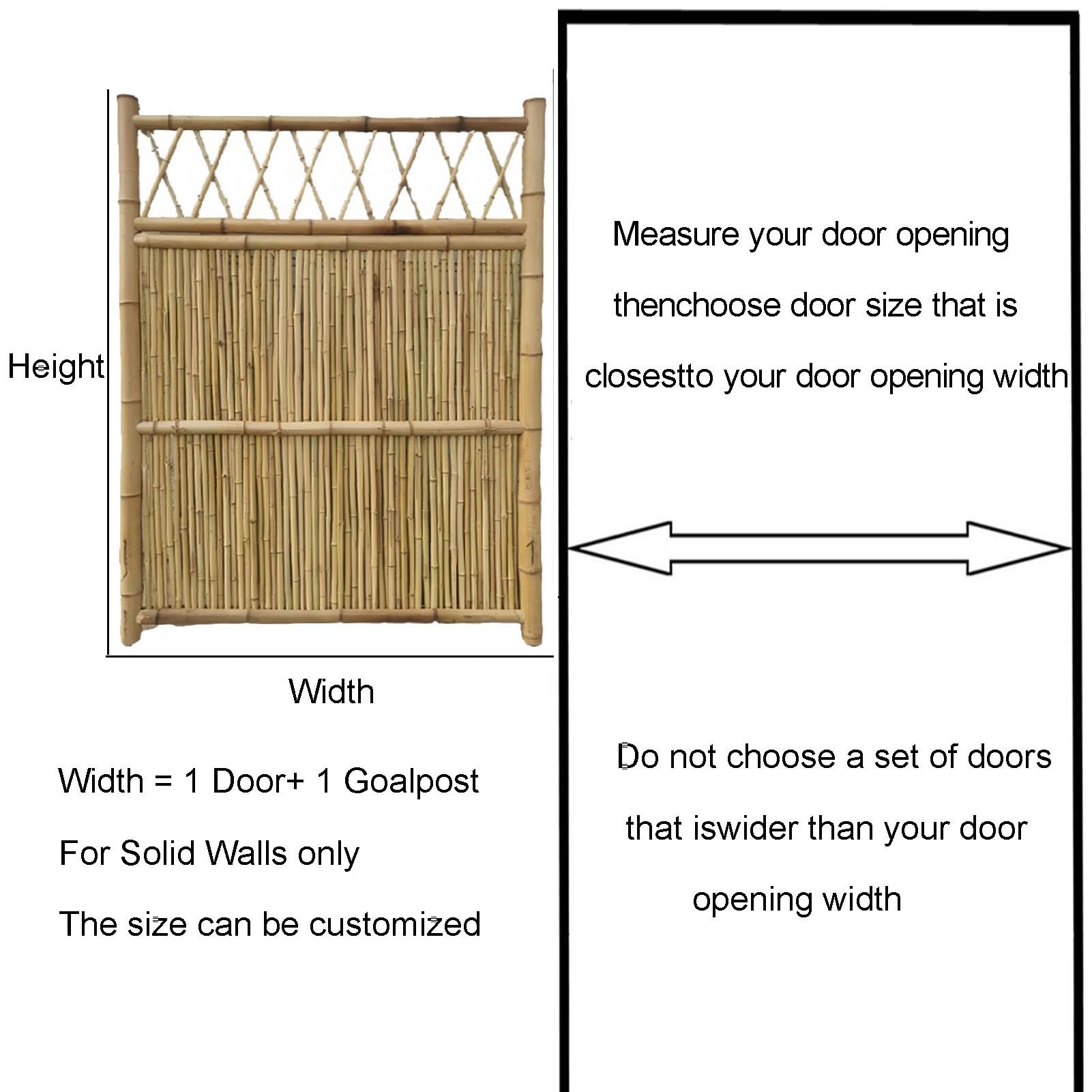 Portail de jardin en bois avec charnières métalliques, brise-vue pour extérieur, moustiquaire décorative pour couloir, cuisine, bar et entrée