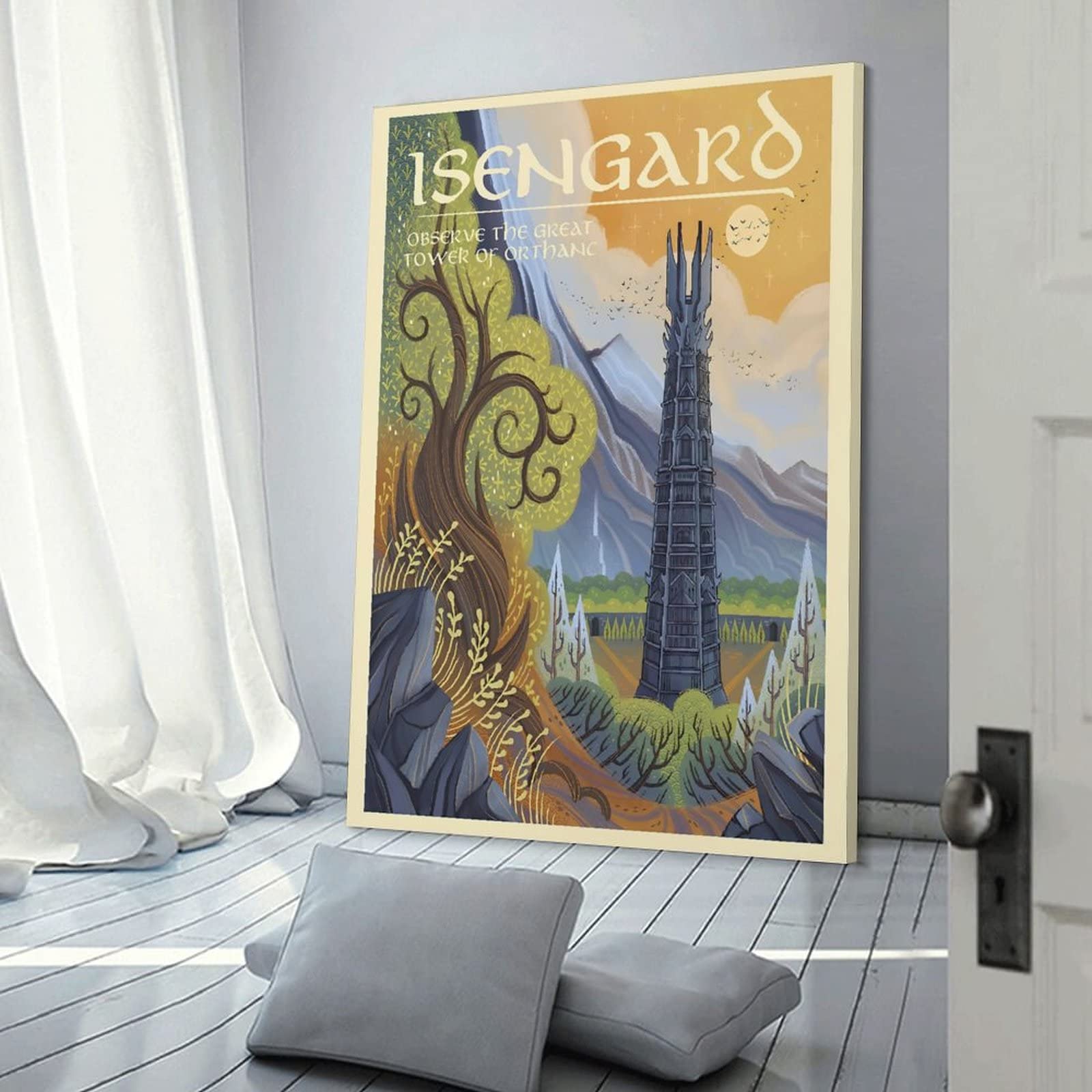 Amazon｜Isengard 中つ国 レトロ 復古 旅行ポスター 指輪物語 ホビット 
