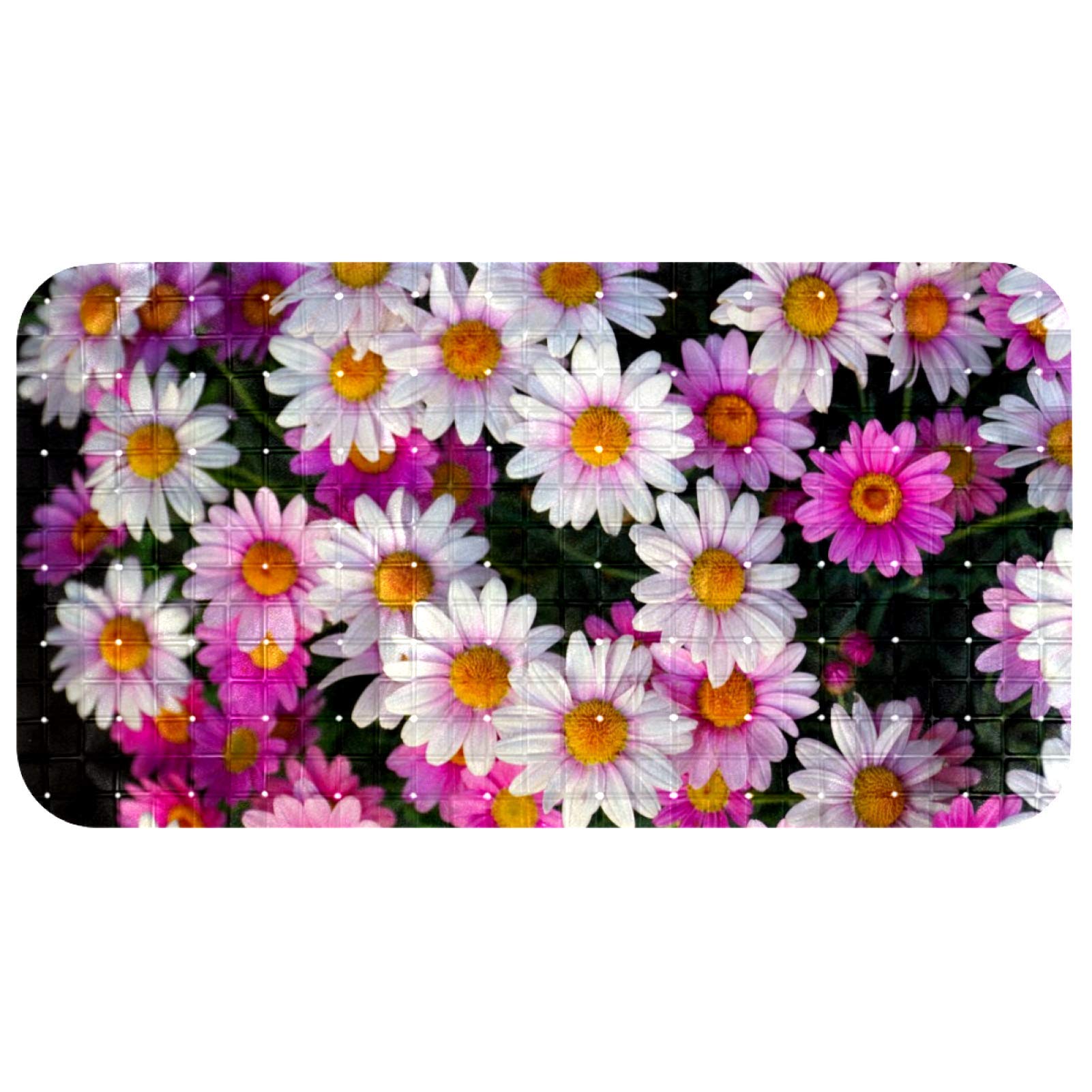 Alfombrilla para bañera y ducha lavable Ma 37,3 x 68,3 cm margaritas