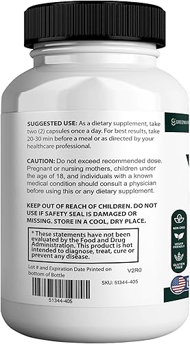 Miniatura 2 de GREENVIFY ViraSurge Complejo de raíz de maca orgánica extra fuerte, con pimienta negra, 60 cápsulas, vegano, sin OMG, libre de alérgenos, suministro