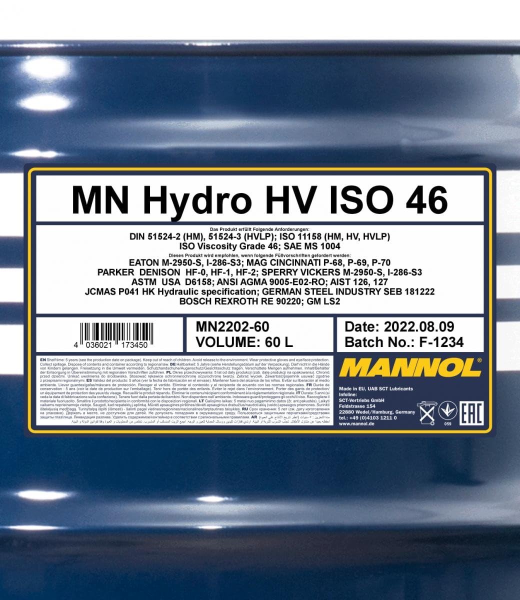 MANNOL MN2202-60 Aciete hidráulica principal 60L