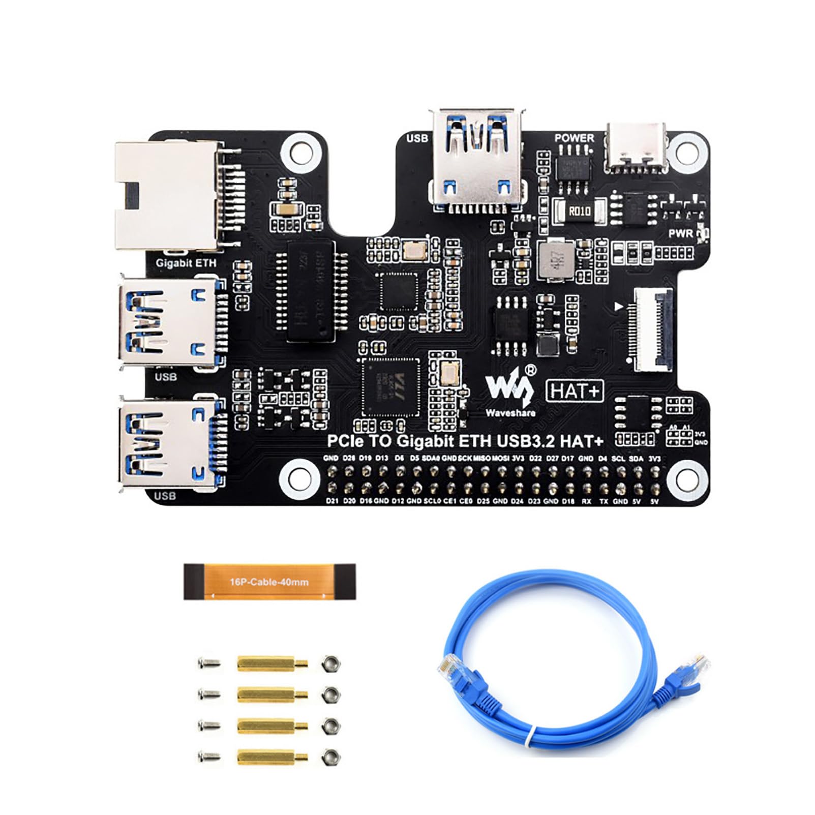 PCIe a Gigabit Ethernet y USB HAT para solucionar la falta de puertos en tu Raspberry Pi 5 8