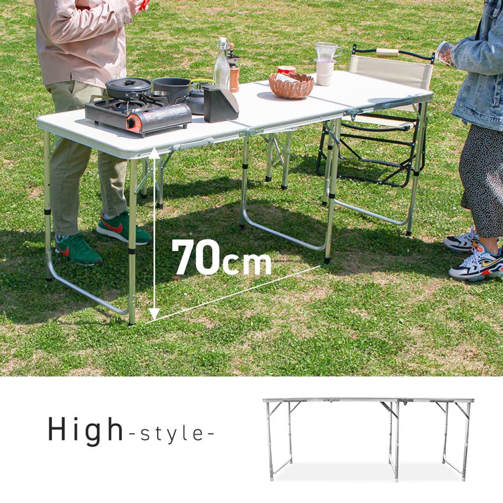 Amazon.co.jp: レジャーテーブル 折りたたみ テーブル 幅 180cm 軽量