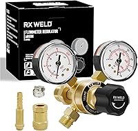 Vista 1 de RX WELD Reguladores de argón, medidores de gas para soldadura, regulador para MIG y TIG, conexión de entrada CGA580