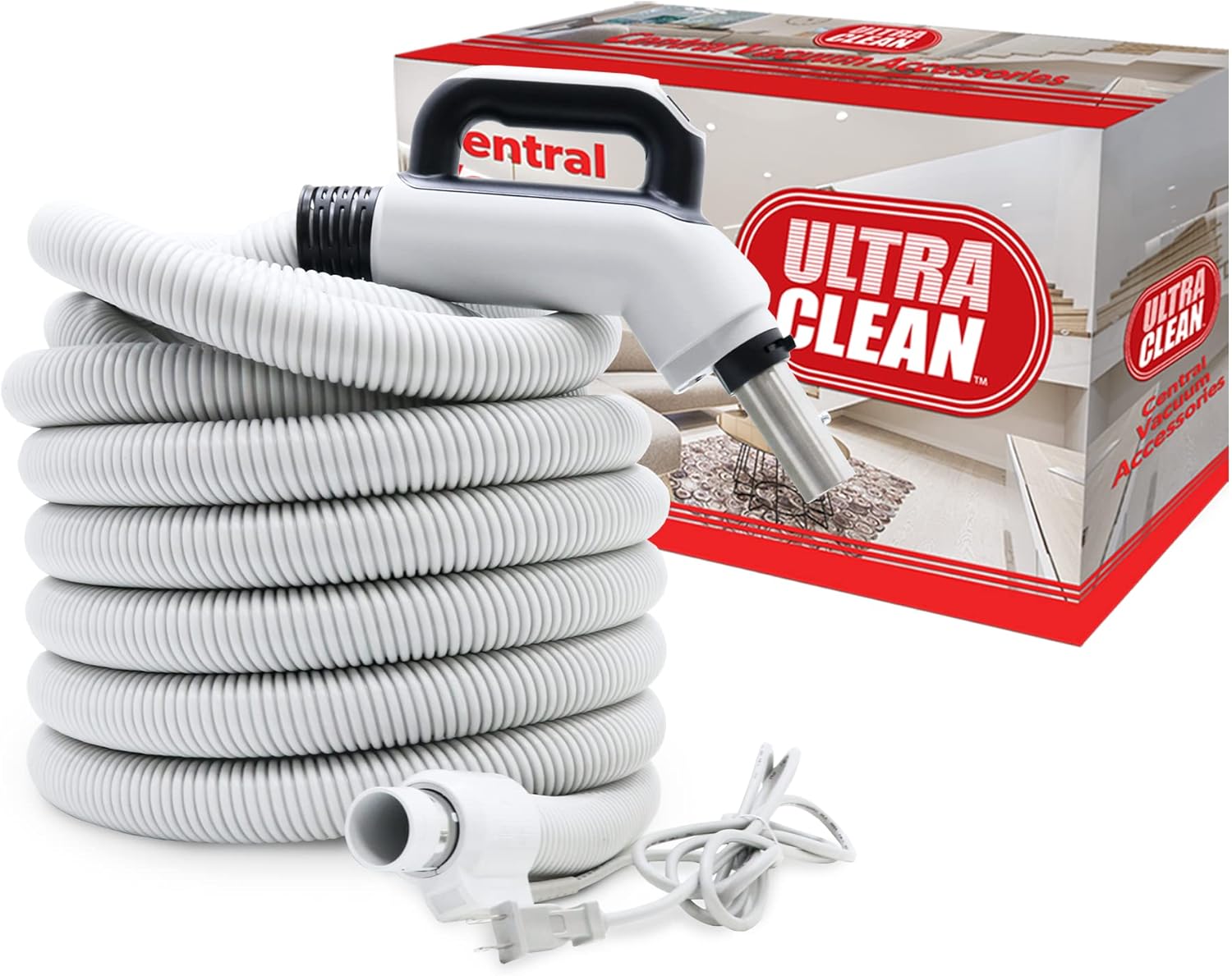 Ultra Clean Central Vacuum Electric Dual Voltage Hose