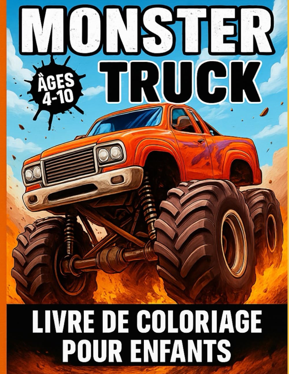 MONSTER TRUCK – Livre de Coloriage pour Enfants: 75 scènes amusantes de Monster Trucks pour les enfants de 4 à 10 ans (Monster Car Coloring)