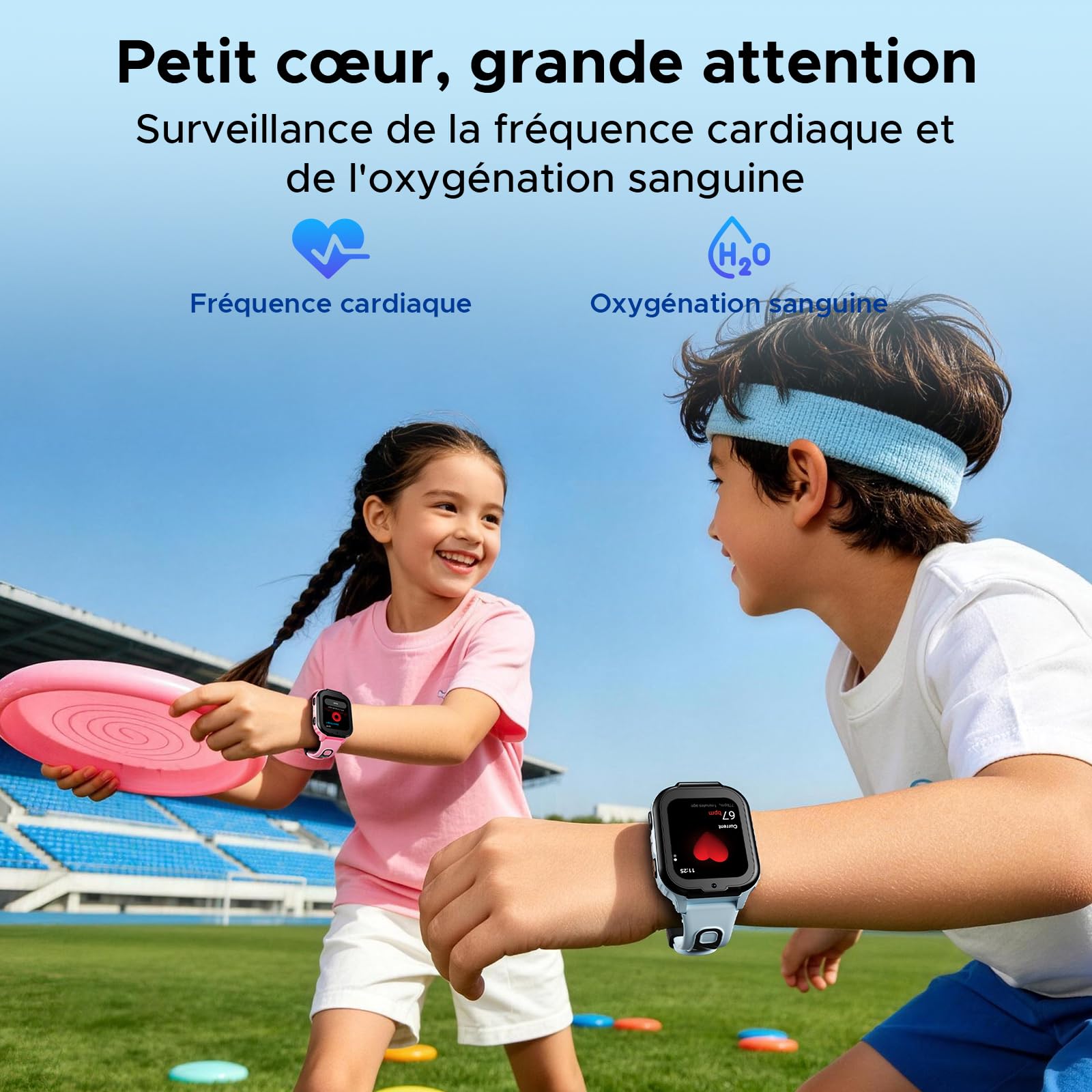 4G Anyscene S1 Montre Connectée Enfant GPS, Appels Vidéo, Chat Vocal, SOS, 800mAh Batterie, Étanche IPX7, Mode École et Podomètre, Smart Watch Enfant avec Écran HD 1,83'' (Bleu Clair)