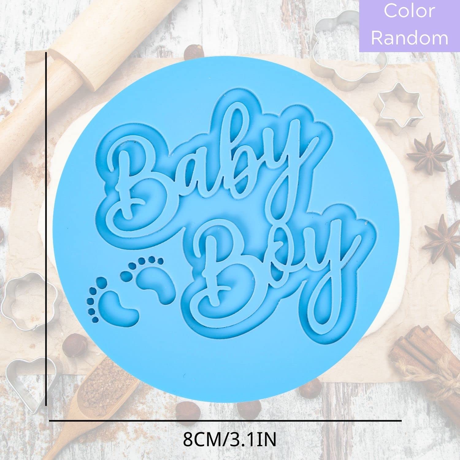 2 Pièces Baby Shower Fondant Embosser Baby Girl & Baby Boy - Tampons 3D Pour Cookies, Gâteaux Et Cupcakes
