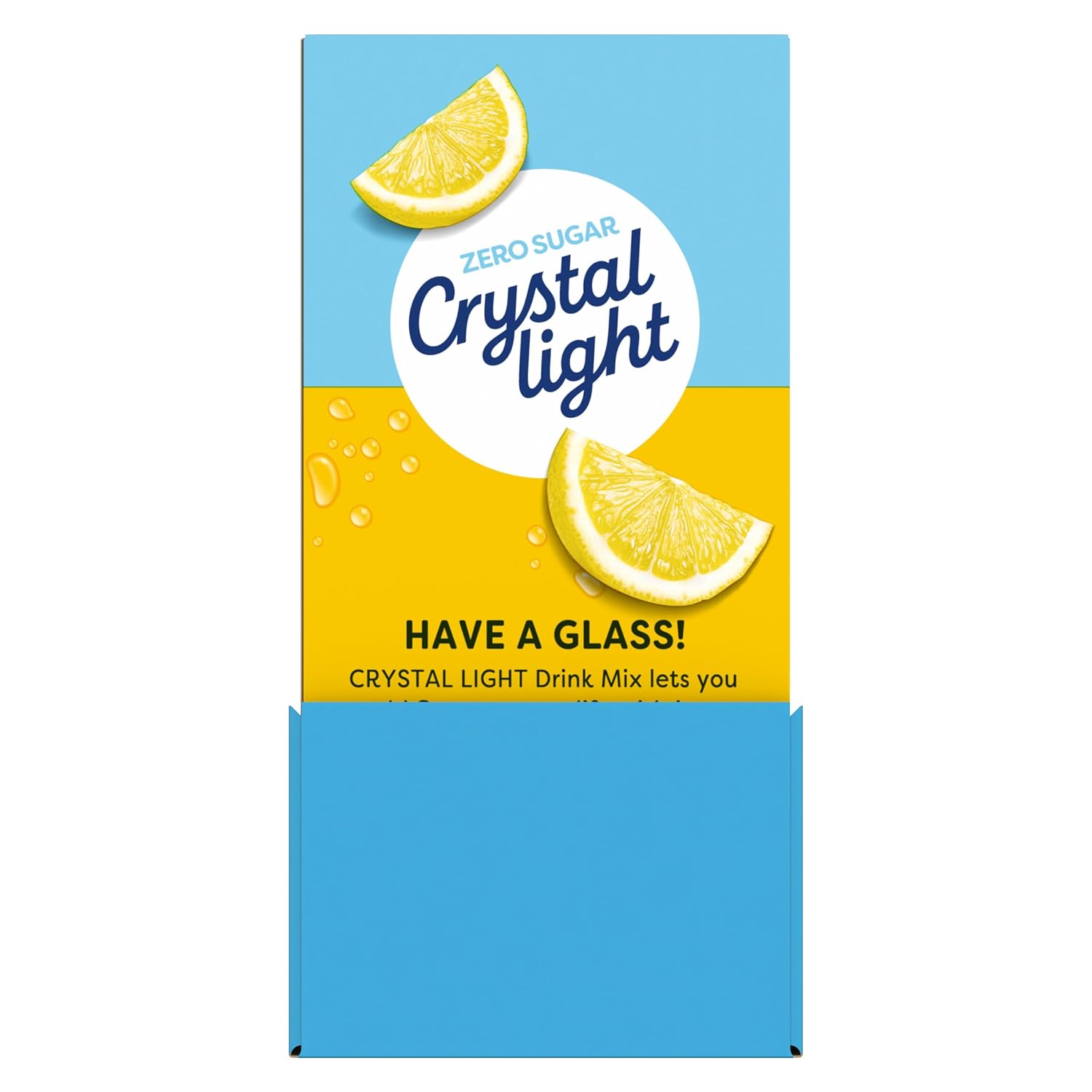 Crystal Light Drink Mix, 120 Packets, for Convenient On-the-Go Flavorful Hydration, Lemonade Natural Flavor with other natural flavor, Zero Sugar, 0.14 oz each