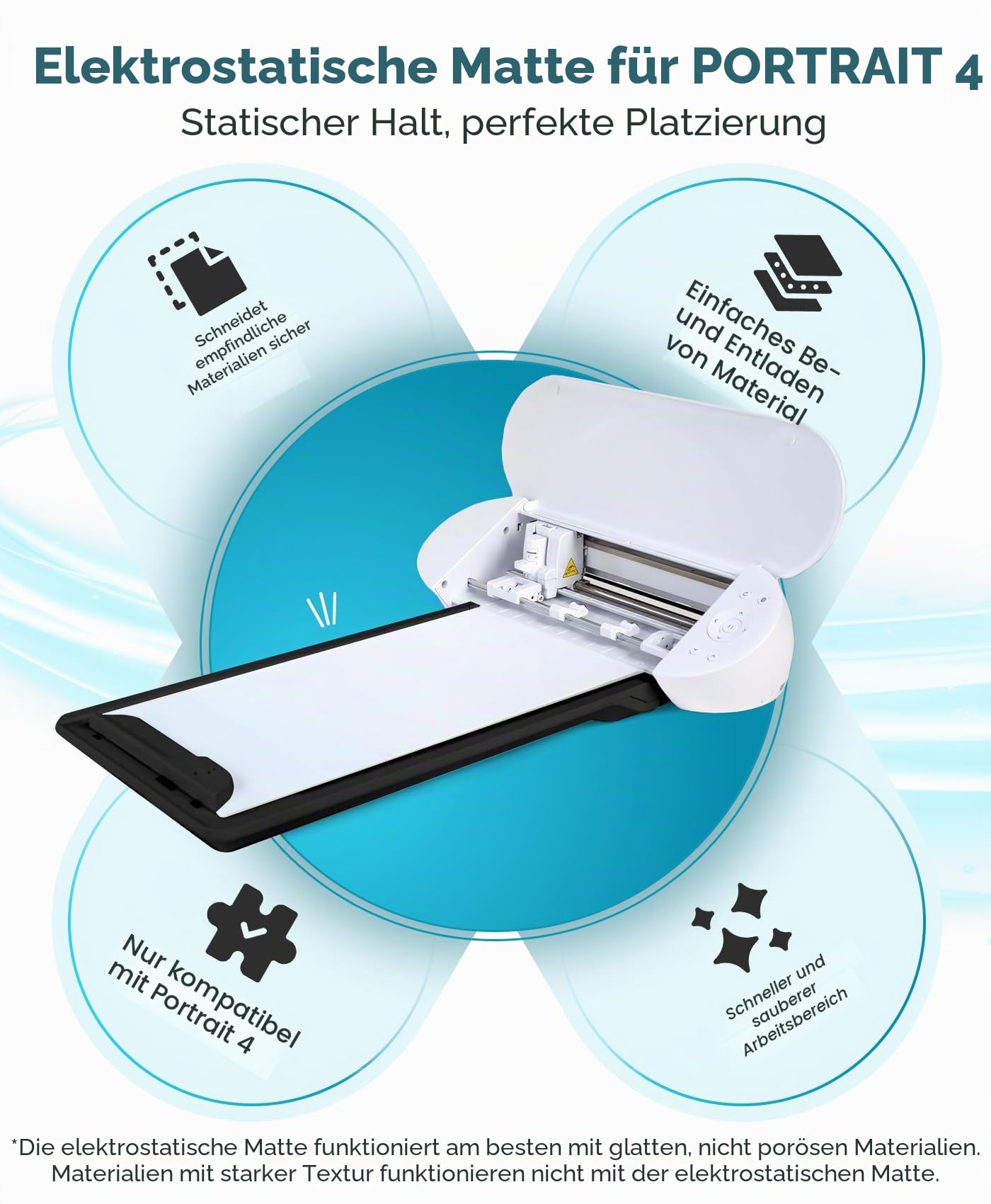 Silhouette Electrostatic Cutting Mat 12"X12"-Black ESMTBLK