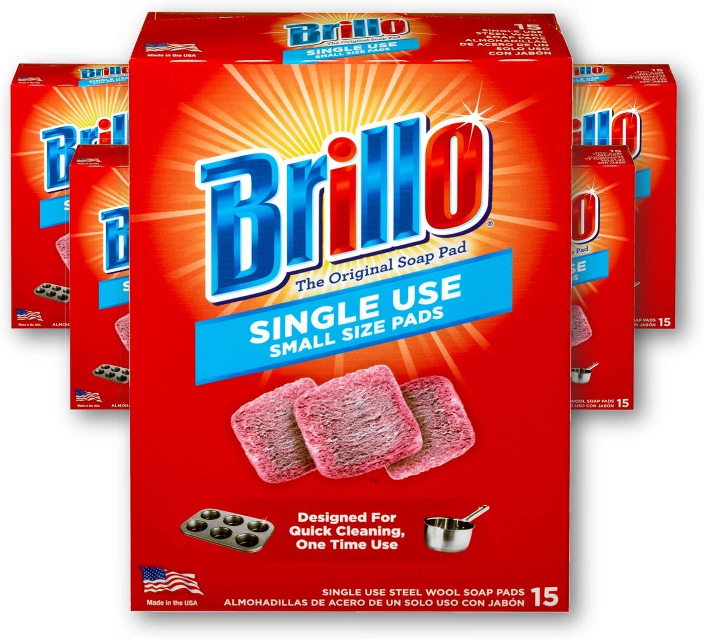 Brillo Steel Wool Soap Pads 794628302188 Original Scent
