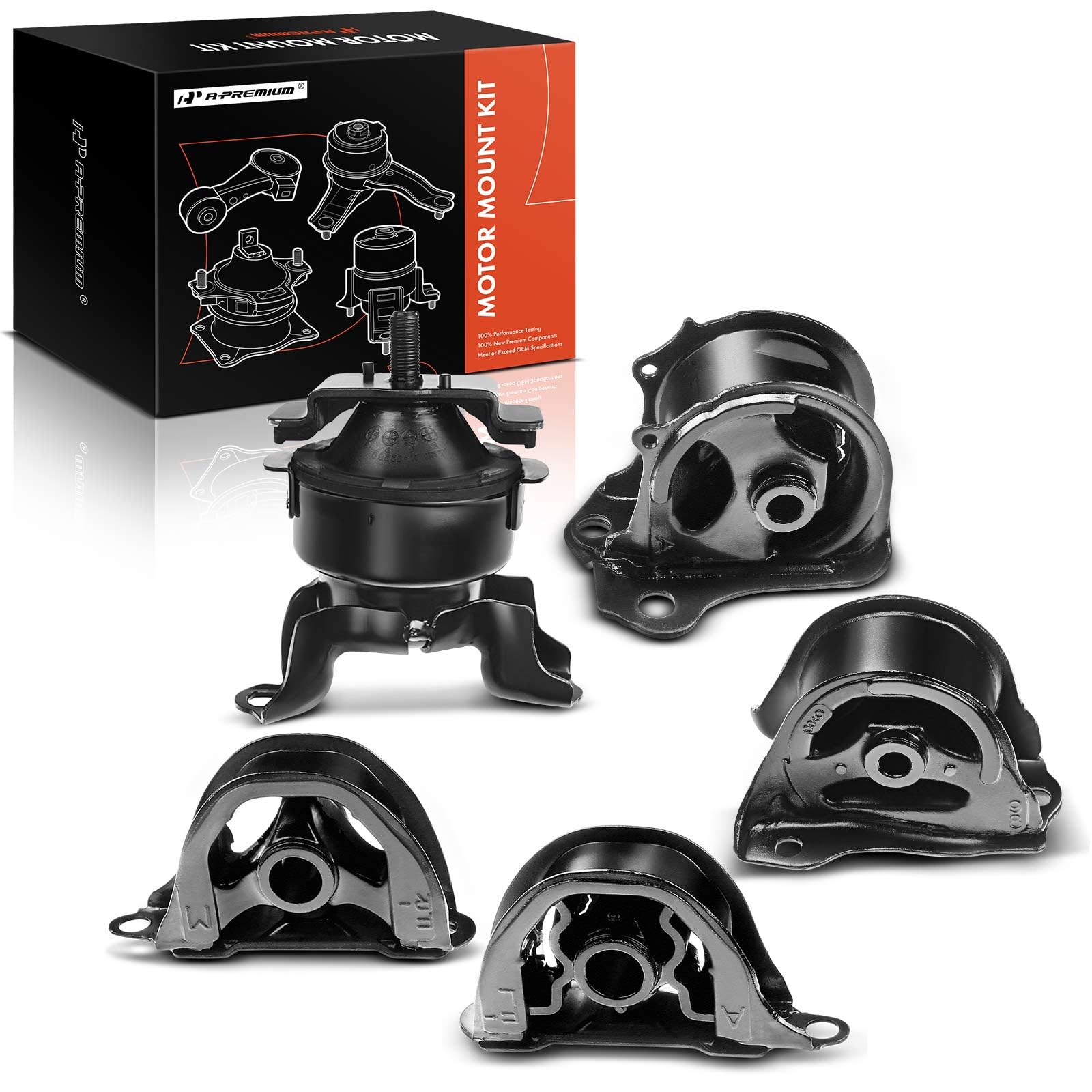 A-Premium Engine Motor and Transmission Mount Kit Compatible with Honda CR-V 1998 1999 2000 2001 L4 2.0L, Manual Transmission, 5-PC Set