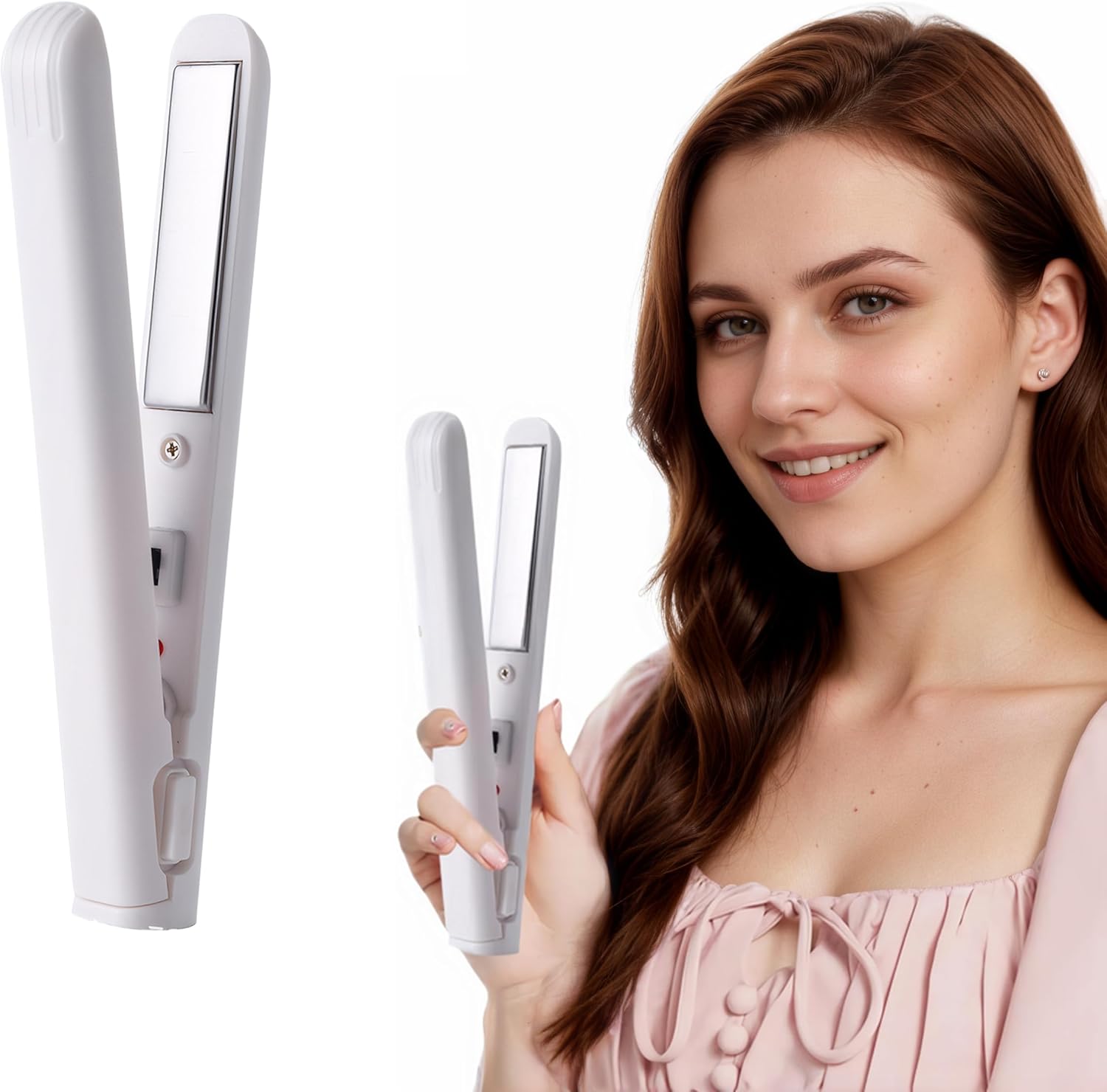 2in1 ミニポータブルヘアアイロン カ