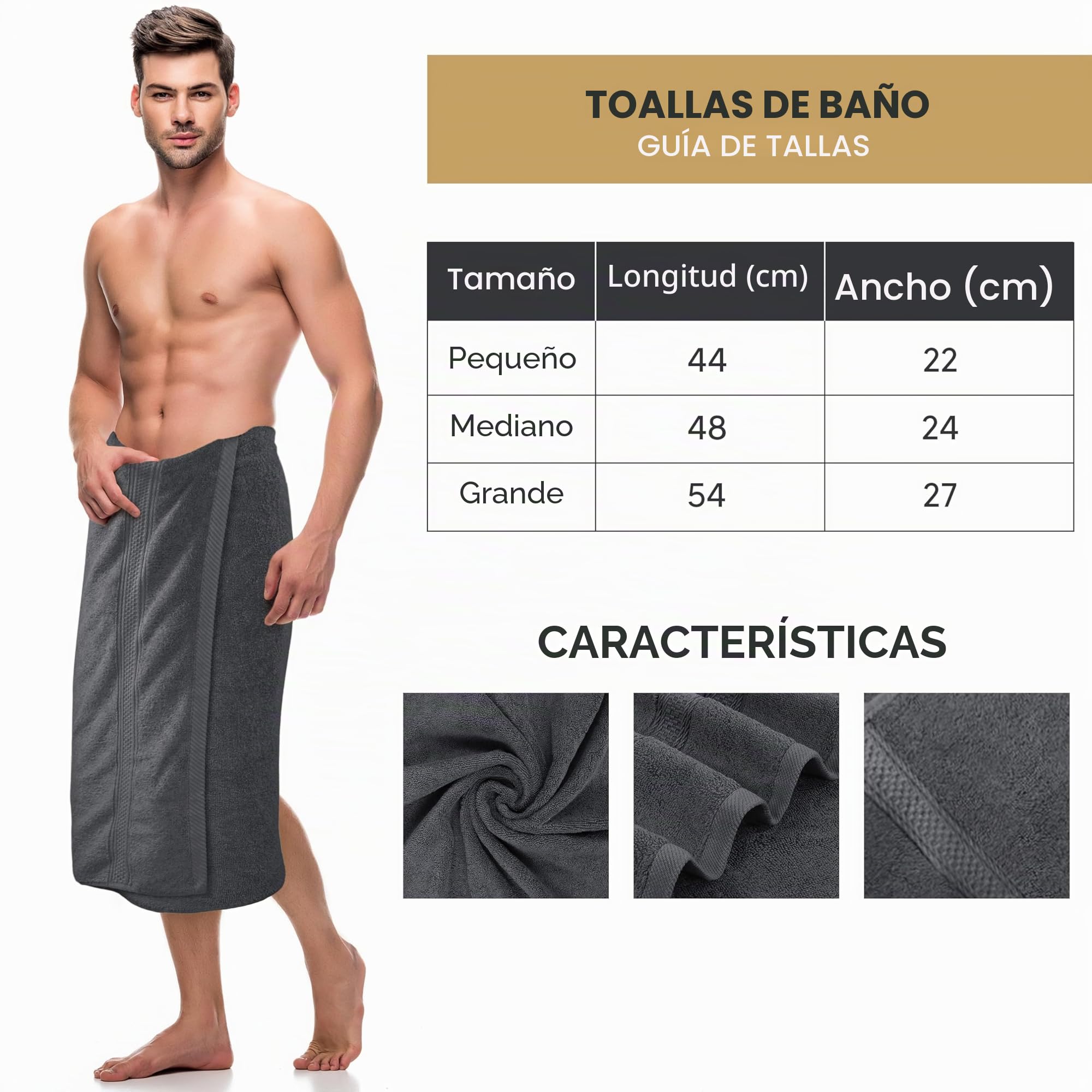 Utopia Towels - Conjunto de Toallas de baño (Paquete de 4, 69 x 137 cm) Toallas de algodón 100% Ring-Spun (Gris)